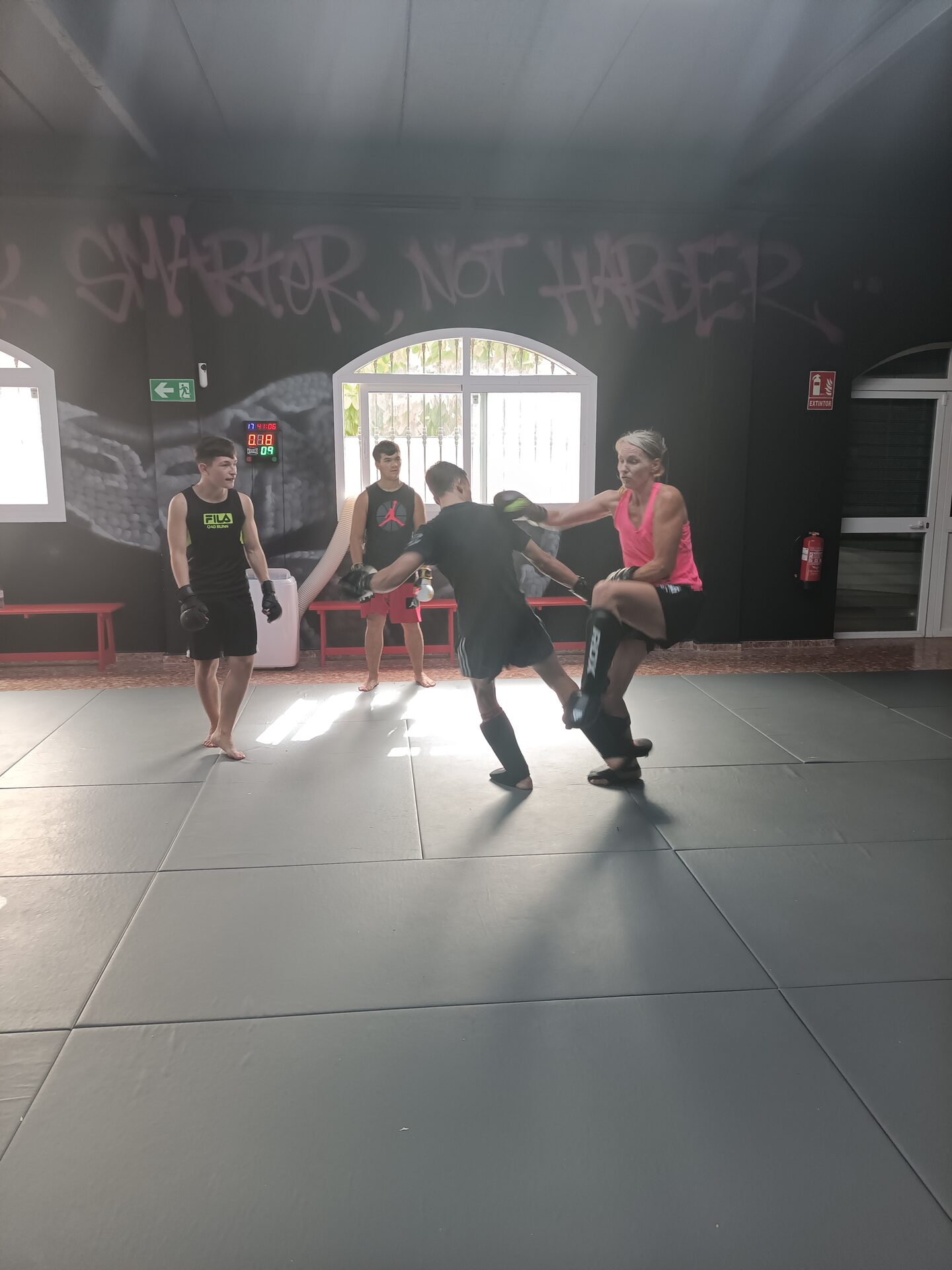 Muay Thai sparring session at Submission Labs